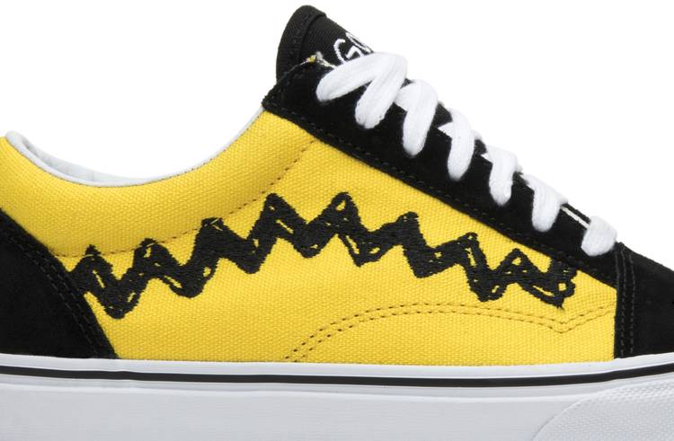 Vans Unisex Old Skool (Peanuts) Skate Shoe Charlie Brown/Black