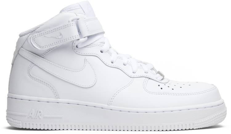 Wmns Air Force 1 Mid 07 Leather 'Triple White' - Nike - 366731 100 | GOAT