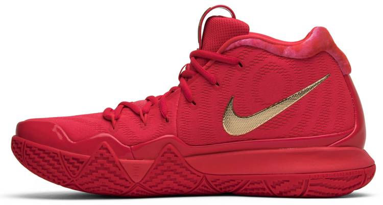 all red kyrie 4