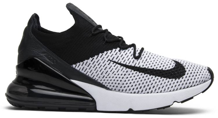 nike 270 flyknit black and white