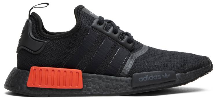 nmd r1 ripstop black and red