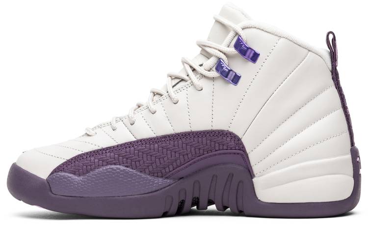 retro 12 purple and white
