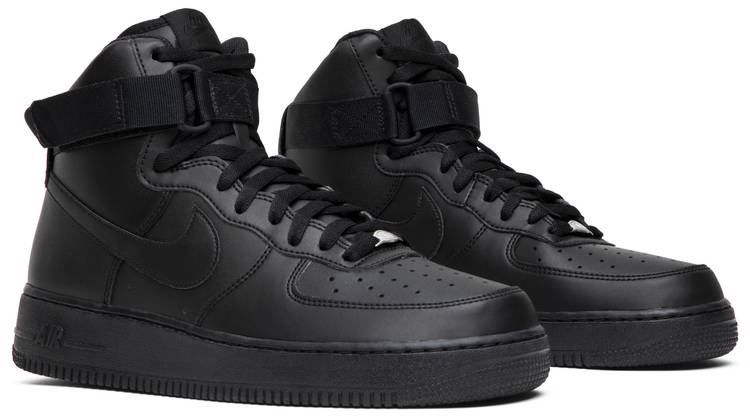 all black air force ones high