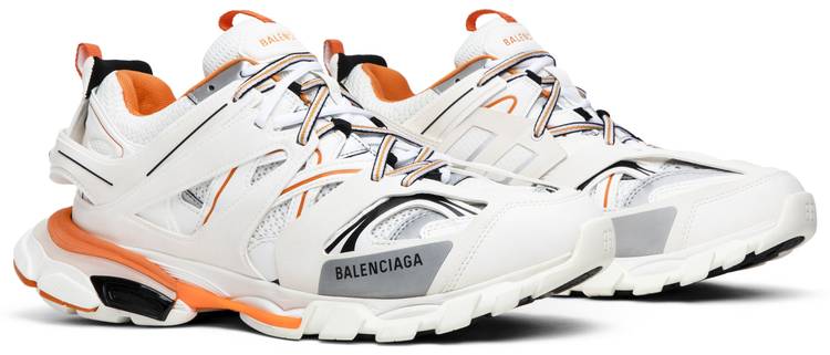 balenciaga track orange and white