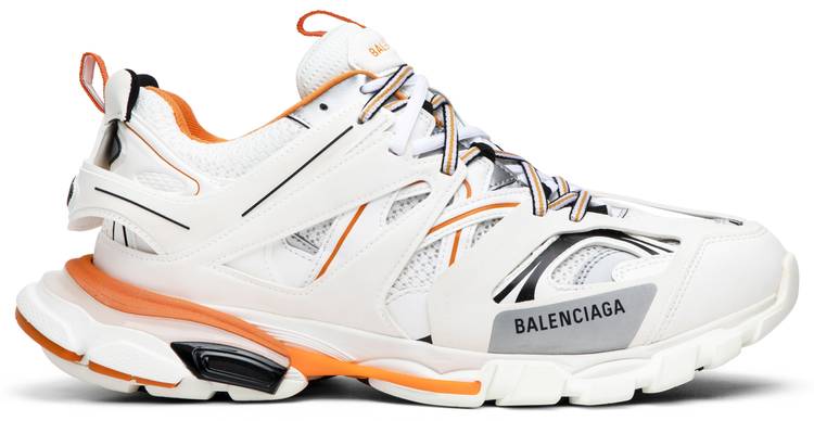 Balenciaga White Track Reflective Sneakers Browns