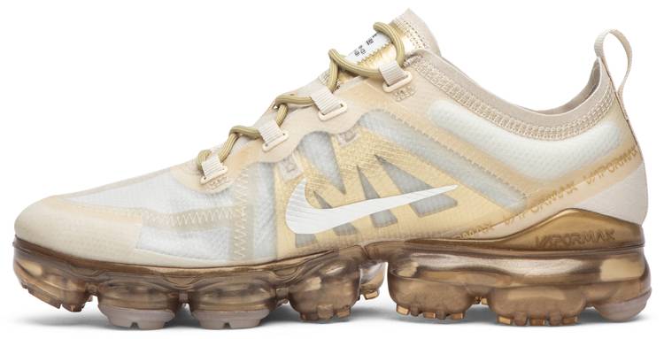 vapormax gold and white