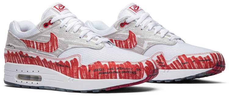 air max 1 sketch to shelf red