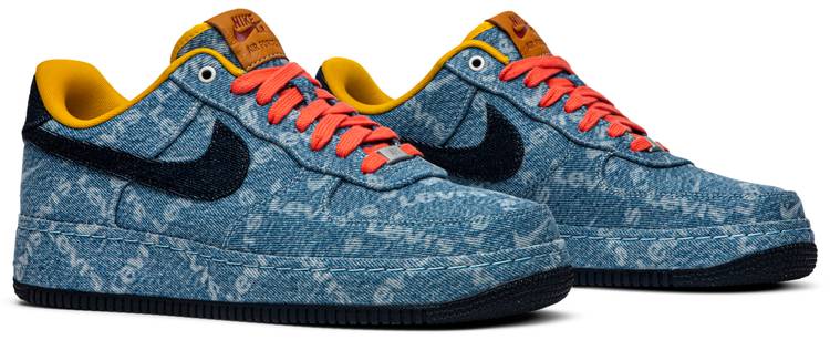 Levi S X Nike By You X Air Force 1 Low Exclusive Denim Nike Cv0670 447 Goat