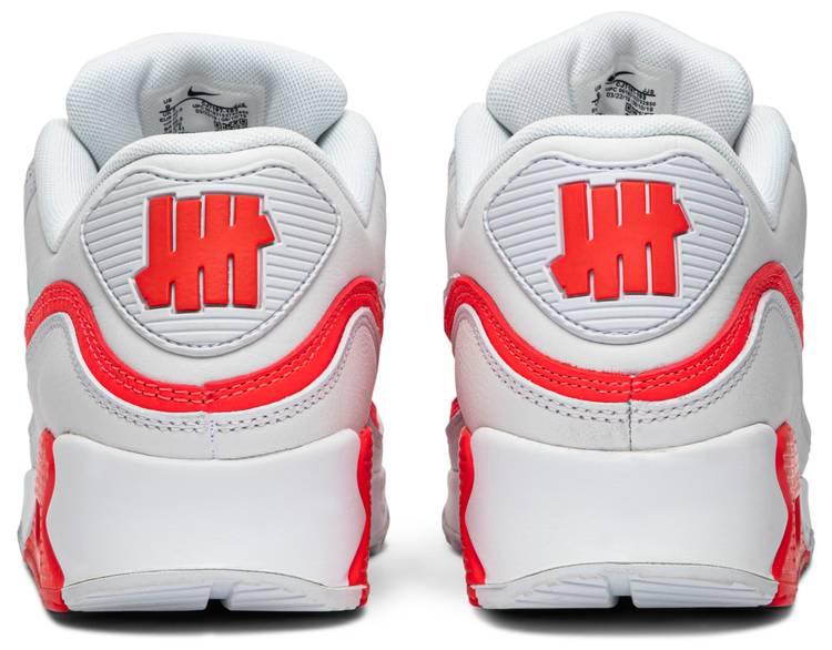 undefeated x air max 90 white solar red