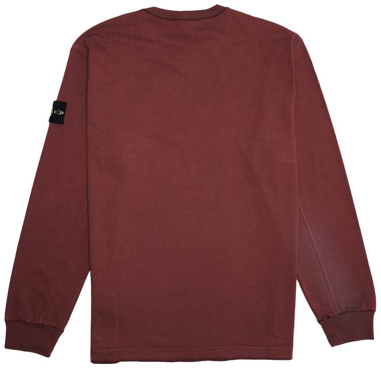 maroon stone island sweatshirt