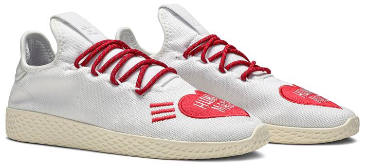 adidas pharrell tennis hu human made white red