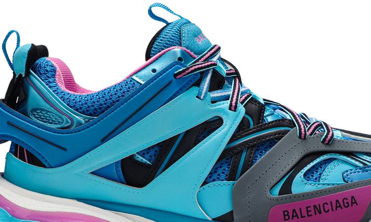 balenciaga blue and pink track sneakers