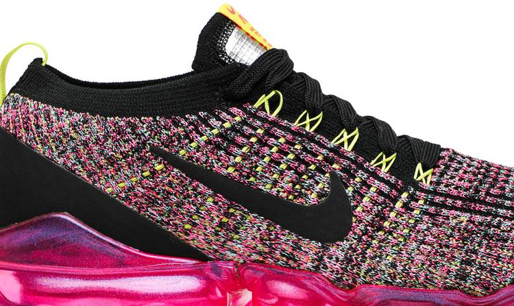 Nike Women s Air VaporMax Flyknit 3 Black Pink Blast Axpona