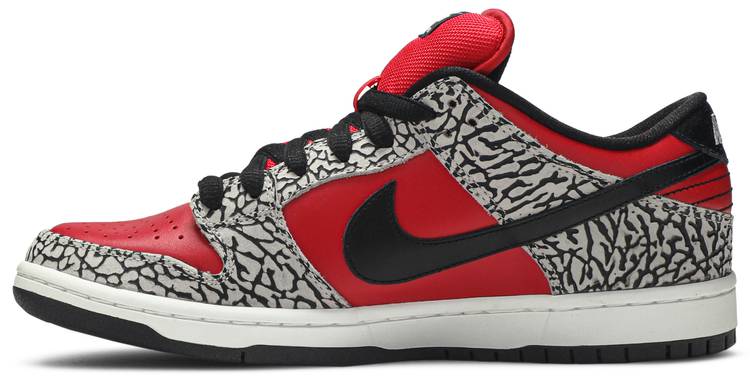 nike dunk sb low supreme red cement