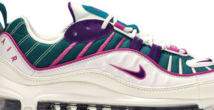 teal and purple sneakers
