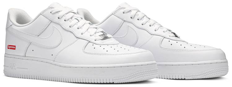 supreme air force 1 low white
