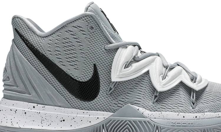 grey and white kyrie 5