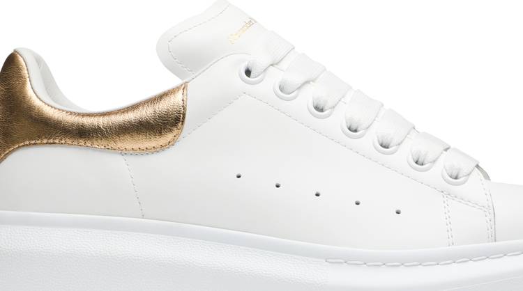 Alexander McQueen Wmns Oversized Sneaker 'White Light Gold' - Alexander ...