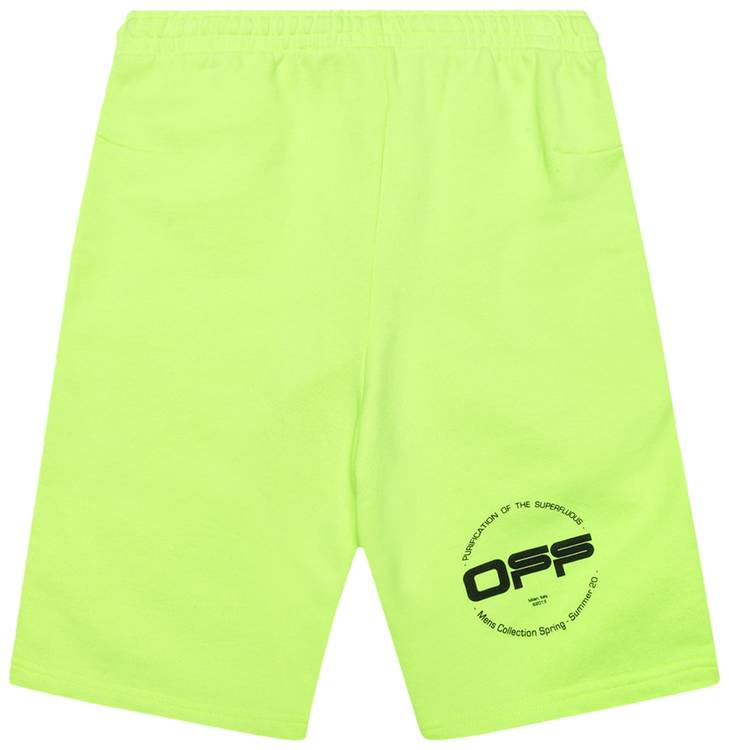 mens yellow sweat shorts