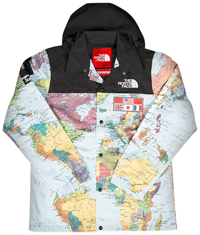 supreme map jacket