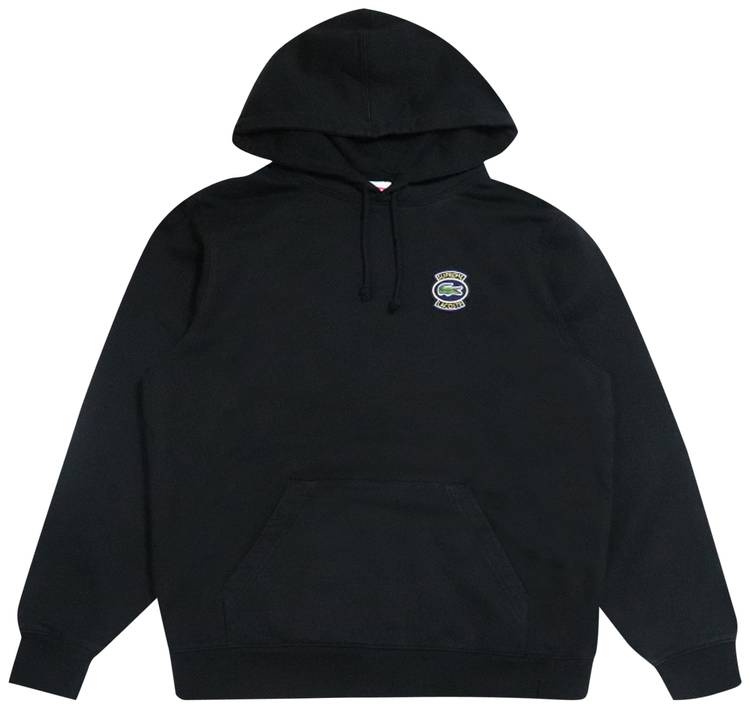 supreme lacoste hooded sweatshirt black