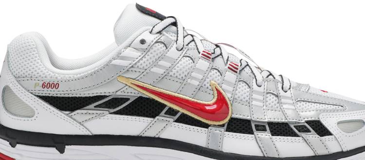 nike p 6000 red silver