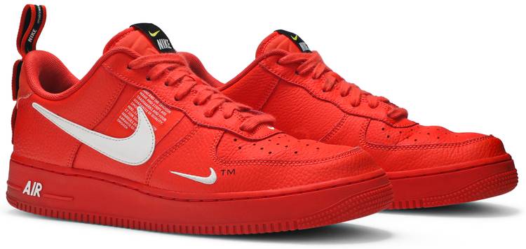 air force 1 overbranded red