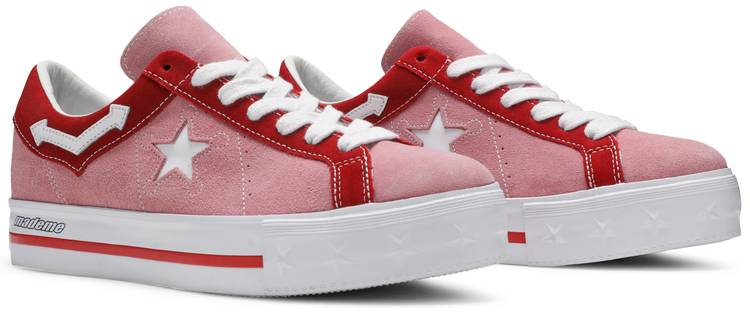 red and pink converse