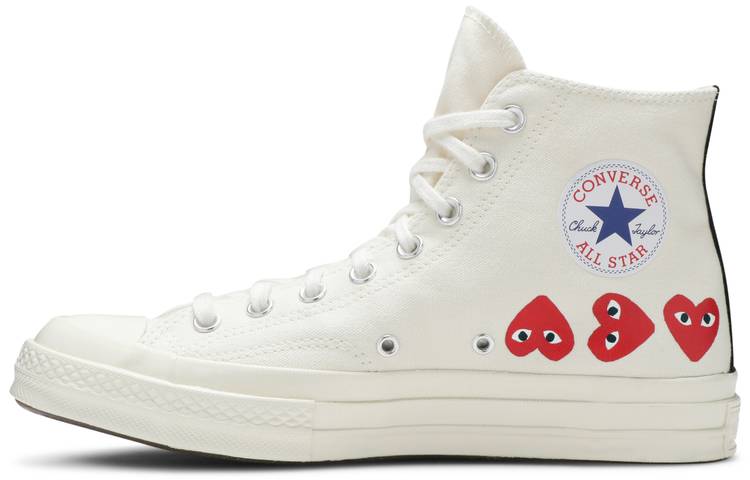 white converse red heart