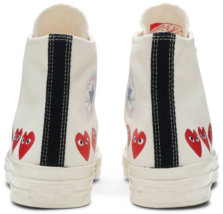 comme des garcons white high tops