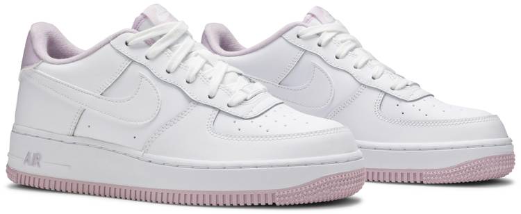 white and lilac nike air force 1