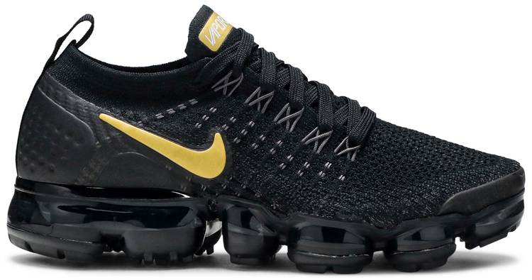 vapormax flyknit black and gold
