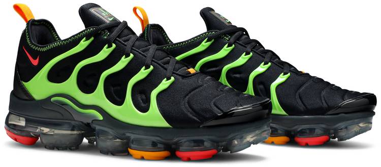 vapormax black and lime green