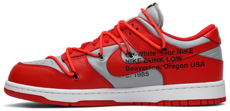 nike dunk low off-white university red