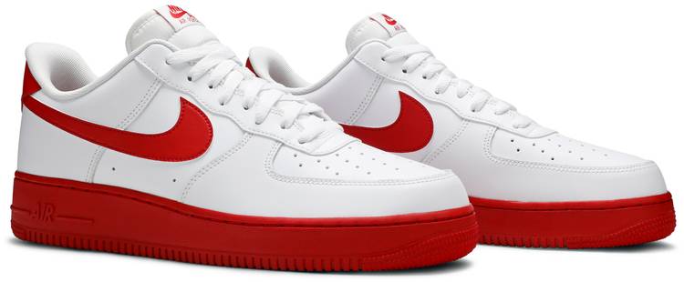 white air force ones red bottoms