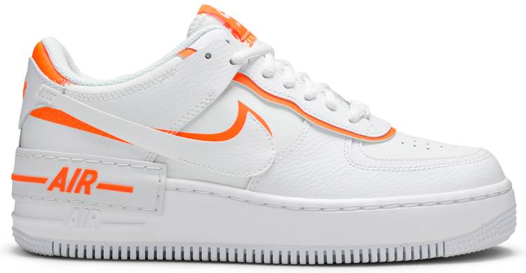 white air forces with orange
