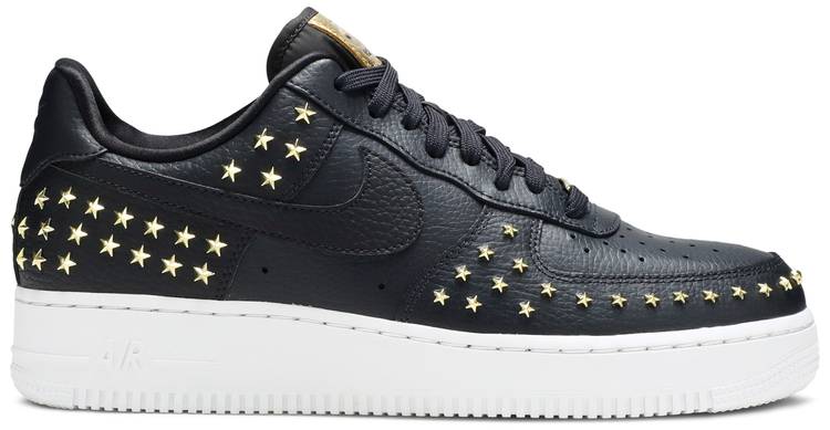 black air force 1 with gold stars