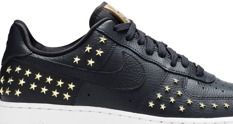 nike air force black with gold stars