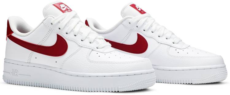 air force 1 white with red