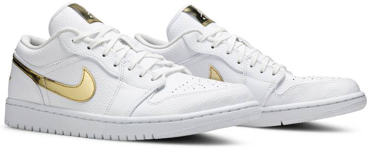 white and gold air jordans