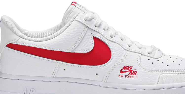 air force 1 white red low