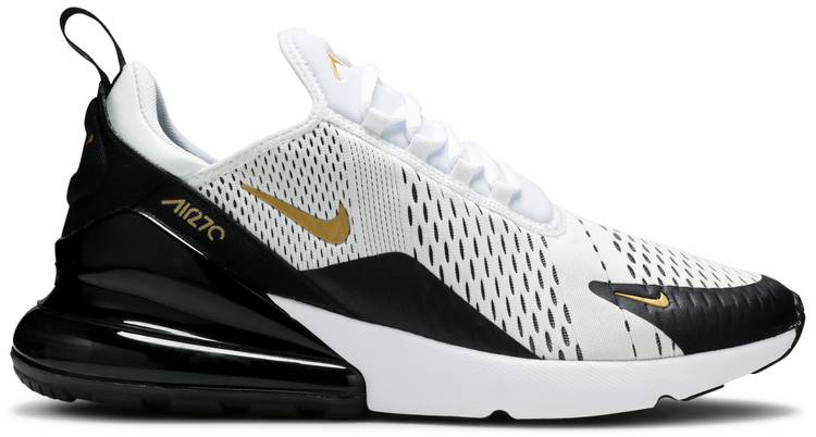 black white and gold nike air max