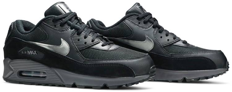 Nike Mens Air Max 90 Essential - Black-Grey -Size - 8