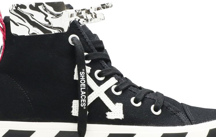 off white vulc sneaker black suede