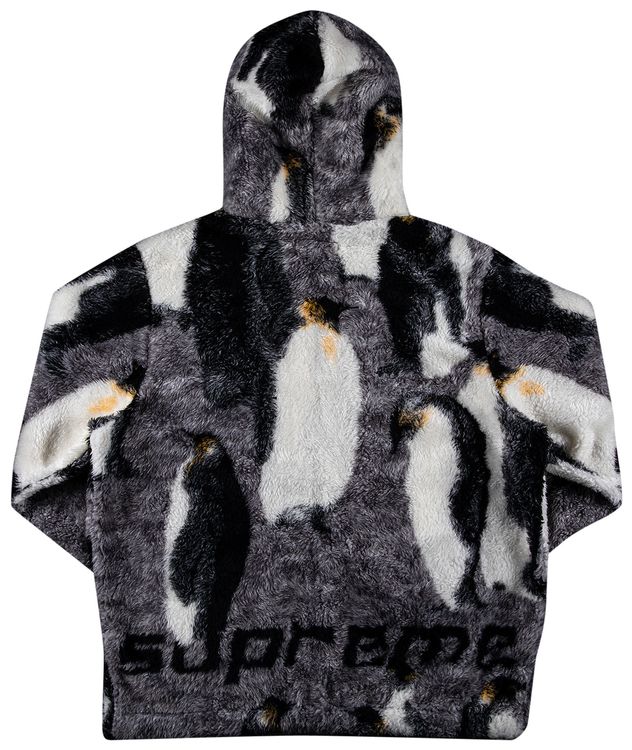 penguins hooded fleece jacket supreme
