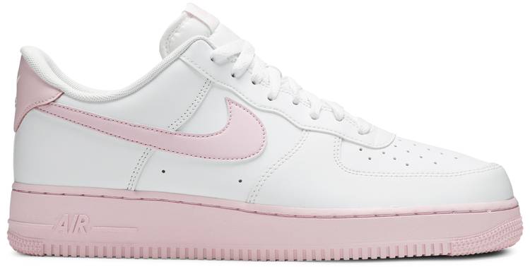 white air force with pink sole