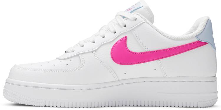 nike air force white with pink tick
