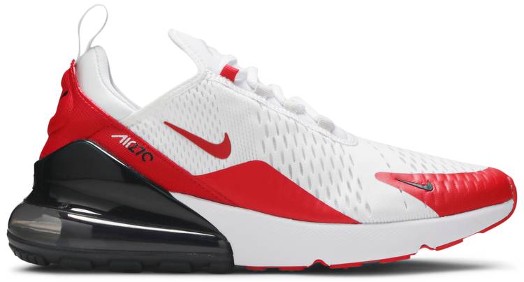white and red airmax 270