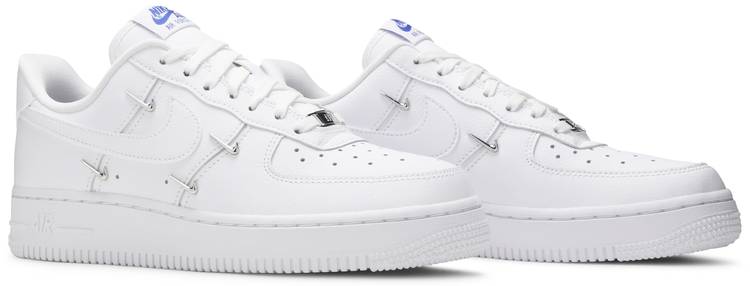 white air force with silver tick