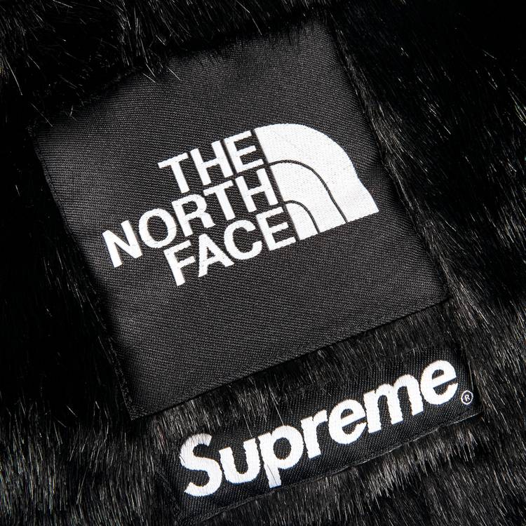 Supreme X The North Face Faux Fur Nuptse Jacket Black Supreme Fwj4 Black Goat
